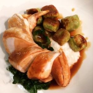 Roast Cotswold Chicken, Wild Garlic Gnocchi, Buttered Spring Greens & Chicken Jus